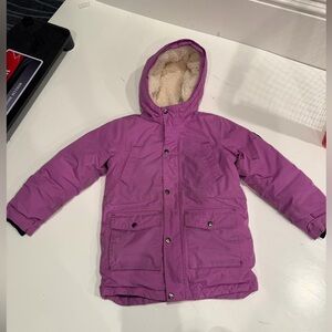 Lands' End Girls Lavender Hooded Ski Jacket